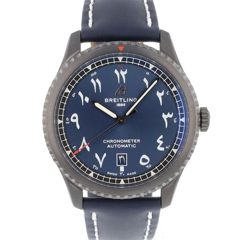 breitling aviator 8 automatic 41 blue|Breitling aviator 8 arabic.